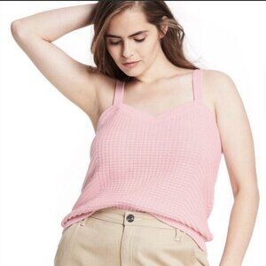 LIKE NEW! Sandy Liang x Target Baby Pink Sweater Tank Top